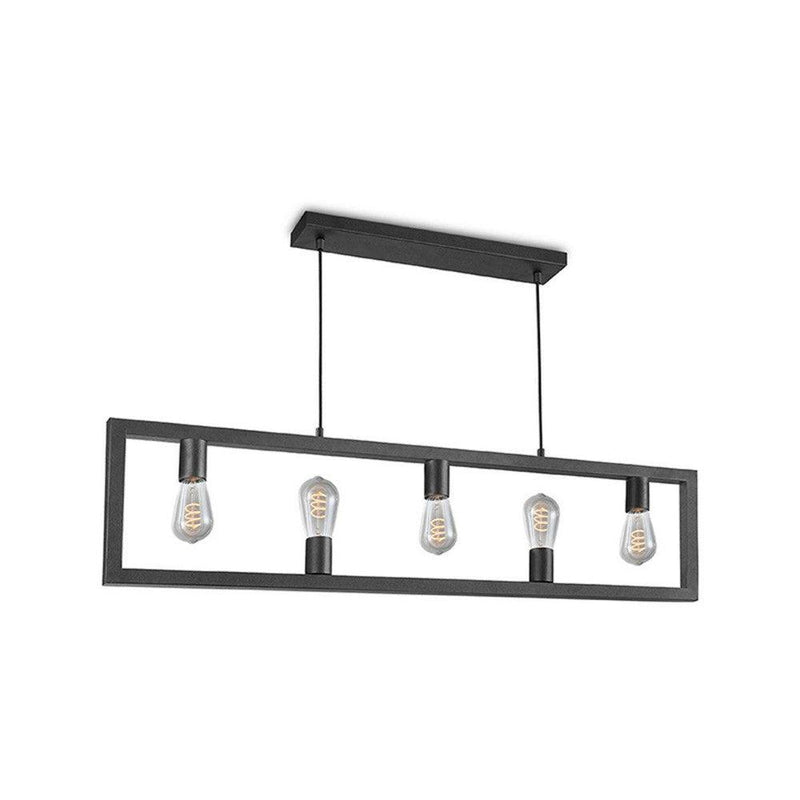 Hanglamp Quadrato Metaal Zwart 10x135x130 cm-Hanglampen-LABEL51