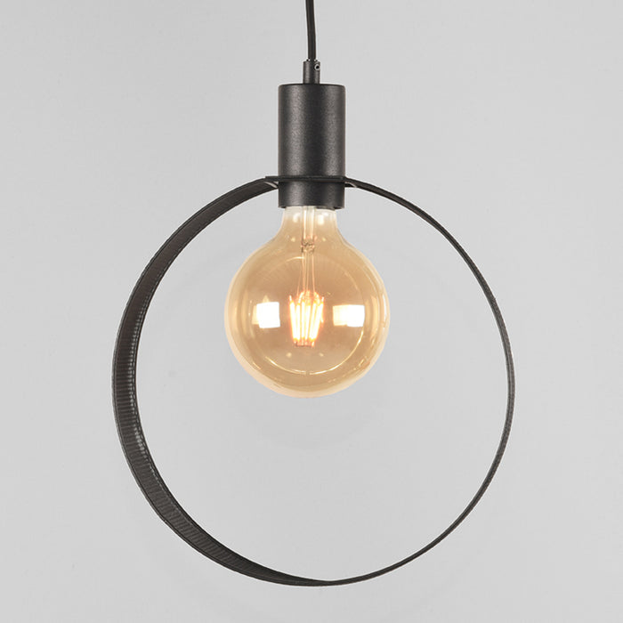 Hanglamp Ronda Metaal Zwart 30x30x150 cm-Hanglampen-LABEL51