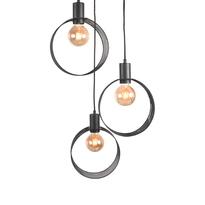 Hanglamp Ronda Metaal Zwart 30x80x150 cm-Hanglampen-LABEL51