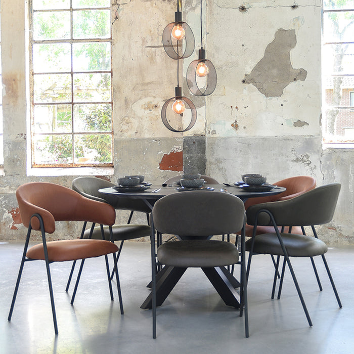 Hanglamp Ronda Metaal Zwart 30x80x150 cm-Hanglampen-LABEL51