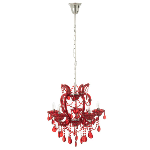 Hanglamp Rood Ijzer Antiek 53 cm 53x53x57 cm-Hanglampen-J-Line