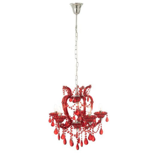 Hanglamp Rood Ijzer Antiek 53 cm-Hanglampen-J-Line