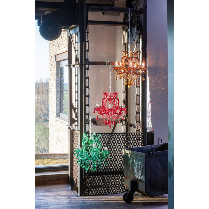 Hanglamp Rood Ijzer Antiek 53 cm-Tafellampen-J-Line