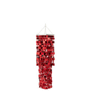 Hanglamp Rood Pvc Vierkant 30 cm 30x30x122 cm-Hanglampen-J-Line