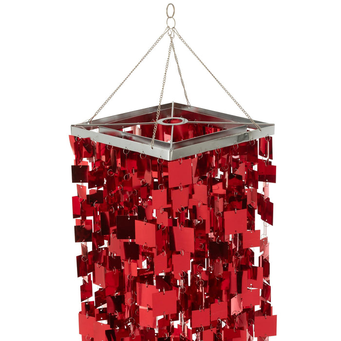 Hanglamp Rood Pvc Vierkant 30 cm-Tafellampen-J-Line