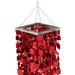 Hanglamp Rood Pvc Vierkant 30 cm-Tafellampen-J-Line