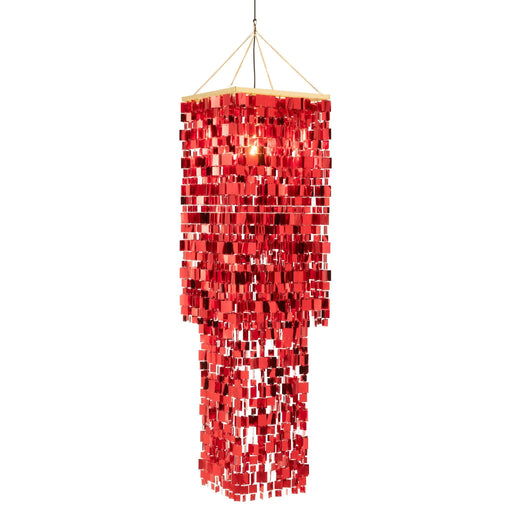 Hanglamp Rood Pvc Vierkant 50 cm 50x50x180 cm-Hanglampen-J-Line
