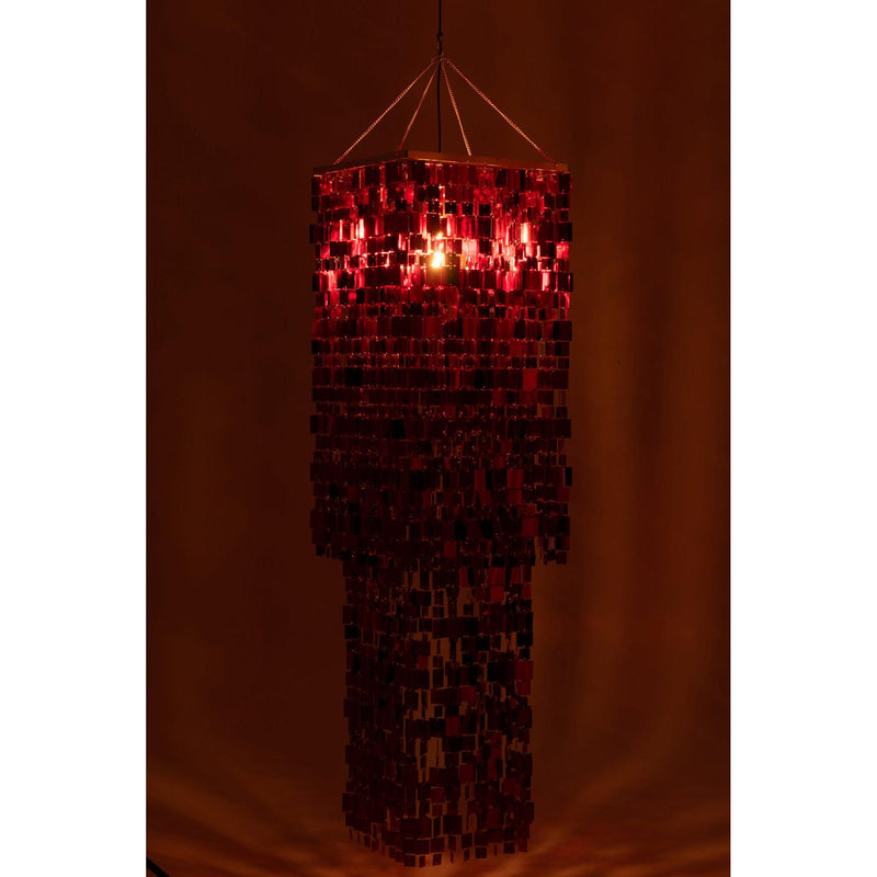 Hanglamp Rood Pvc Vierkant 50 cm 50x50x180 cm-Hanglampen-J-Line