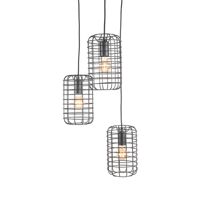 LABEL51 Hanglamp Solido - Zwart - Metaal - 3-Lichts-Tafellampen-LABEL51