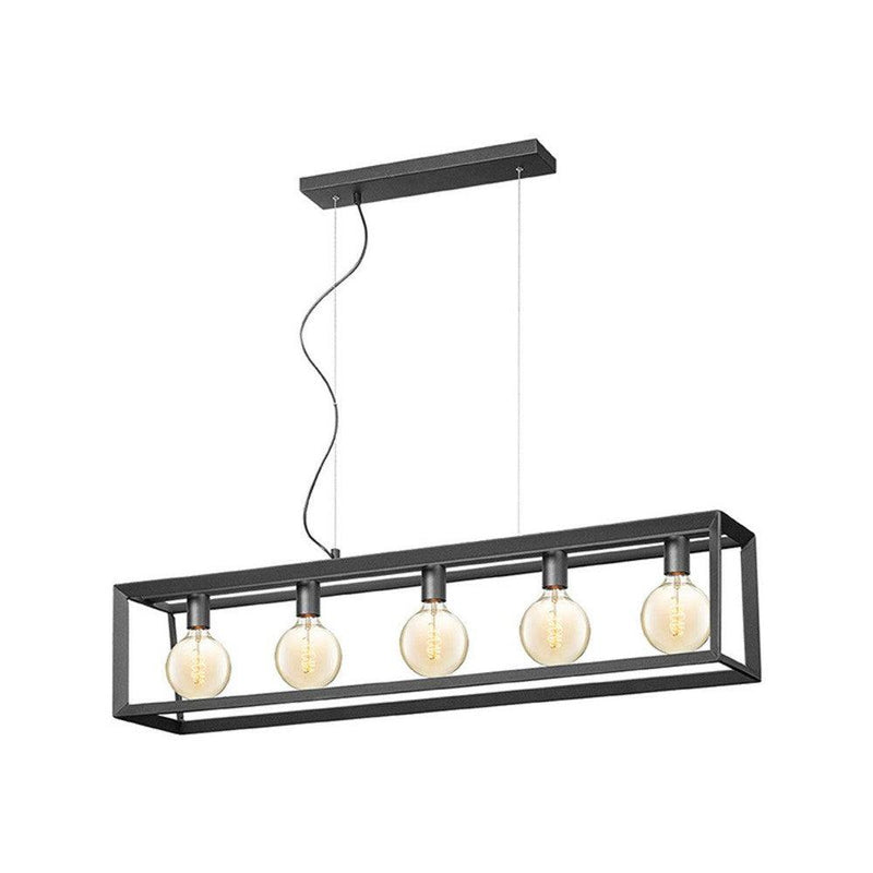 Hanglamp Tetto Metaal Zwart 20x120x141 cm-Hanglampen-LABEL51