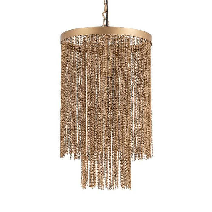 Hanglamp Tijdloze Uit Geel 30x30x50 cm-Hanglampen-PTMD