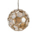 PTMD hanglamp Tijdloze in goudkleurig glas met geometrisch design, 49x49x50 cm.