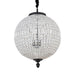 Hanglamp Tijdloze Uit Kristal, Glas, Metaal Grijs 65x65x85 cm-Hanglampen-PTMD
