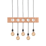 Hanglamp Timber Speelse Metaal Zwart 5x90x53 cm-Hanglampen-LABEL51