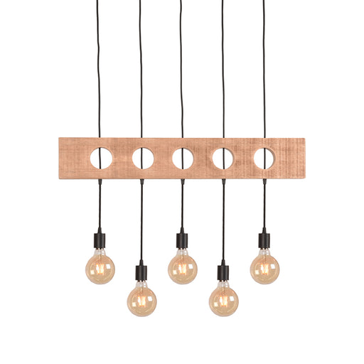 Hanglamp Timber Speelse Metaal Zwart 5x90x53 cm-Hanglampen-LABEL51
