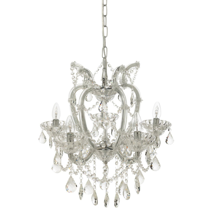 Hanglamp Transparant Glas Antiek 53 cm-Hanglampen-J-Line