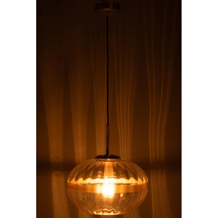 Hanglamp Transparant Kunststof Ovaal 30 cm-Hanglampen-J-Line