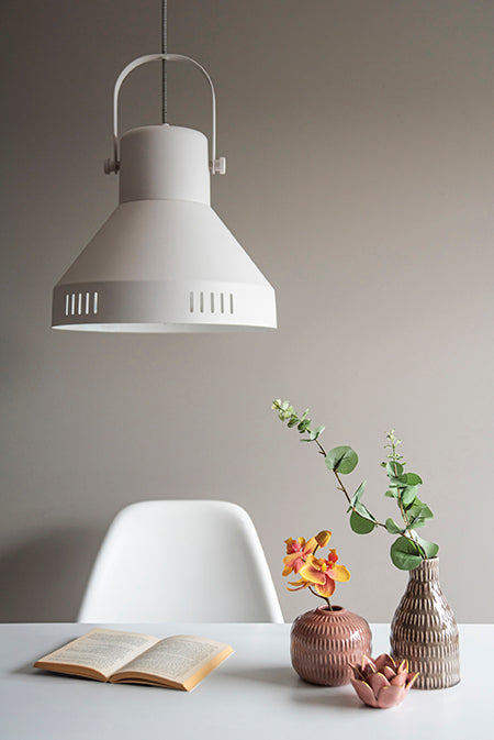 Hanglamp Tuned - IJzer Wit - 35x35cm-Hanglampen-Leitmotiv