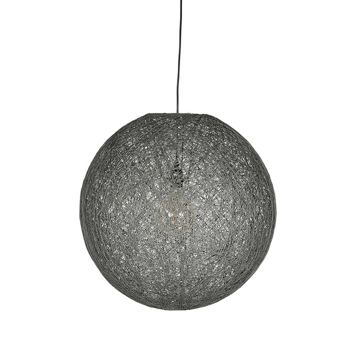 LABEL51 Hanglamp Twist - Grijs - Vlas - L-Tafellampen-LABEL51