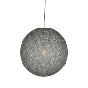 Hanglamp Twist Bolvormige Vlas Grijs 45x45x45 cm-Hanglampen-LABEL51