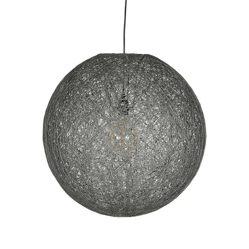 LABEL51 Hanglamp Twist - Grijs - Vlas - XL-Tafellampen-LABEL51