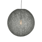 Hanglamp Twist Bolvormige Vlas Grijs 55x55x55 cm-Hanglampen-LABEL51