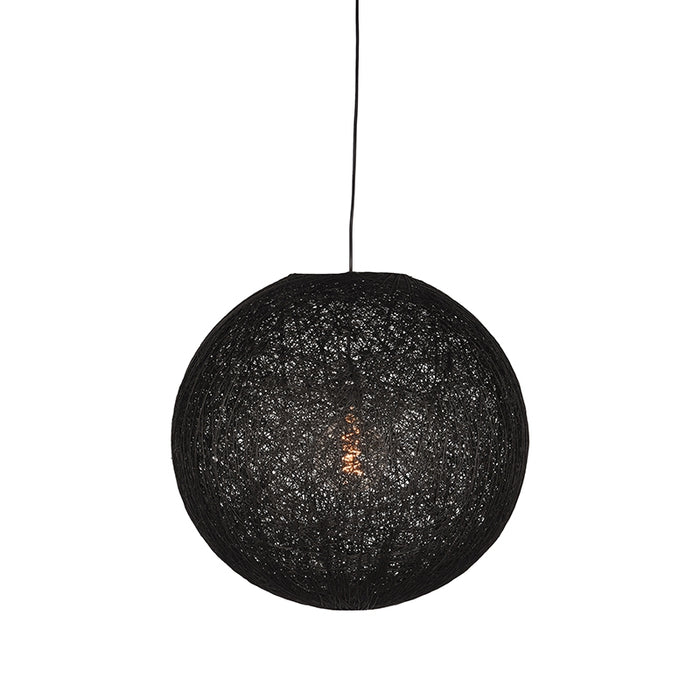 LABEL51 Hanglamp Twist - Zwart - Vlas - M-Tafellampen-LABEL51