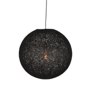 Hanglamp Twist Bolvormige Vlas Zwart 45x45x45 cm-Hanglampen-LABEL51