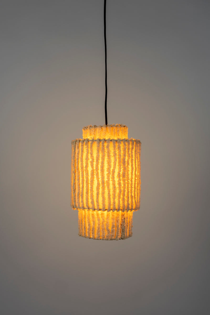 Hanglamp Versier Je Cotton Beige 20x20x38 cm-Hanglampen-Creating Home