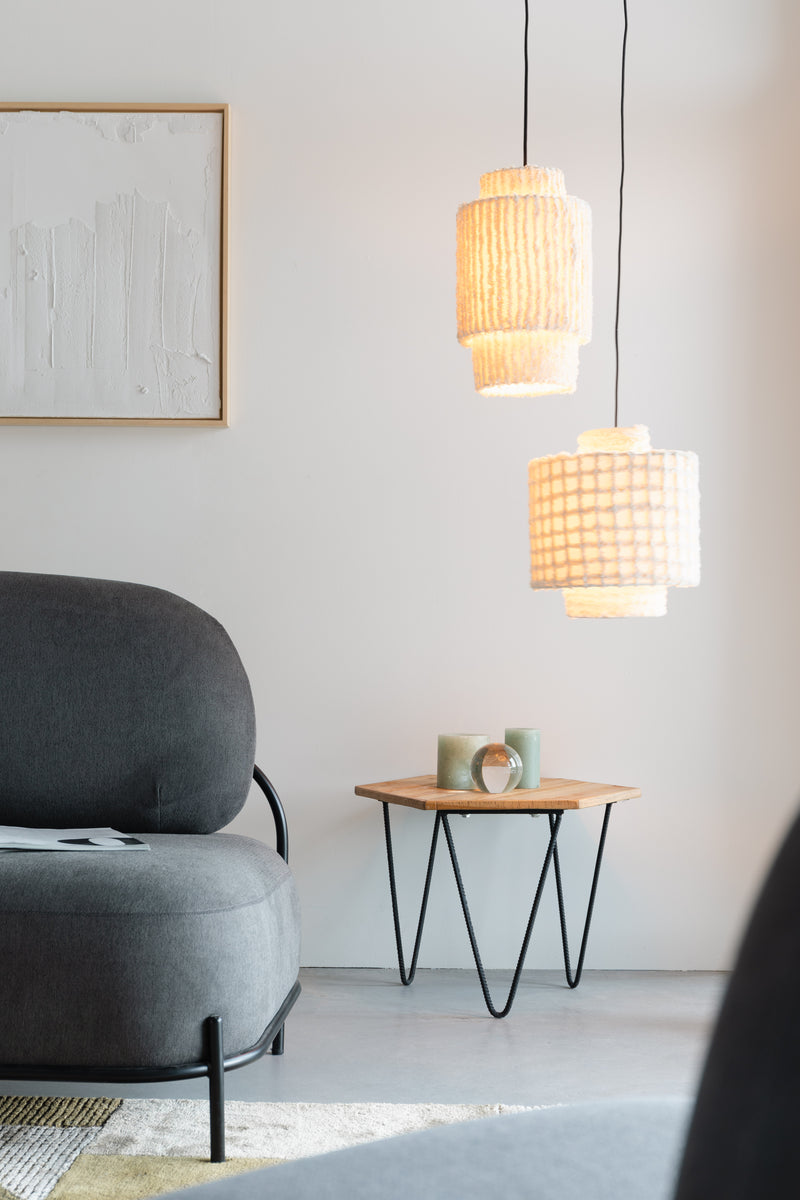 Hanglamp Versier Je Cotton Beige 25x25x30 cm-Hanglampen-Creating Home