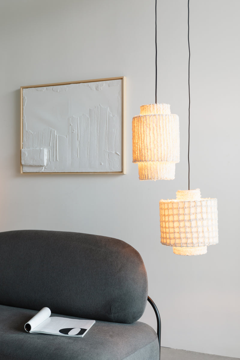 Hanglamp Versier Je Cotton Beige 25x25x30 cm-Hanglampen-Creating Home