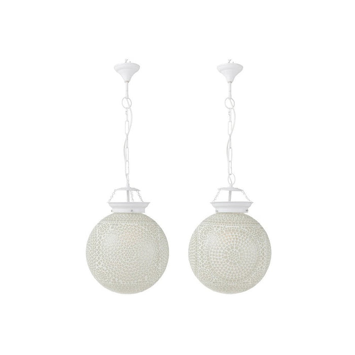 Hanglamp Wit Glas L 35 cm-Hanglampen-J-Line