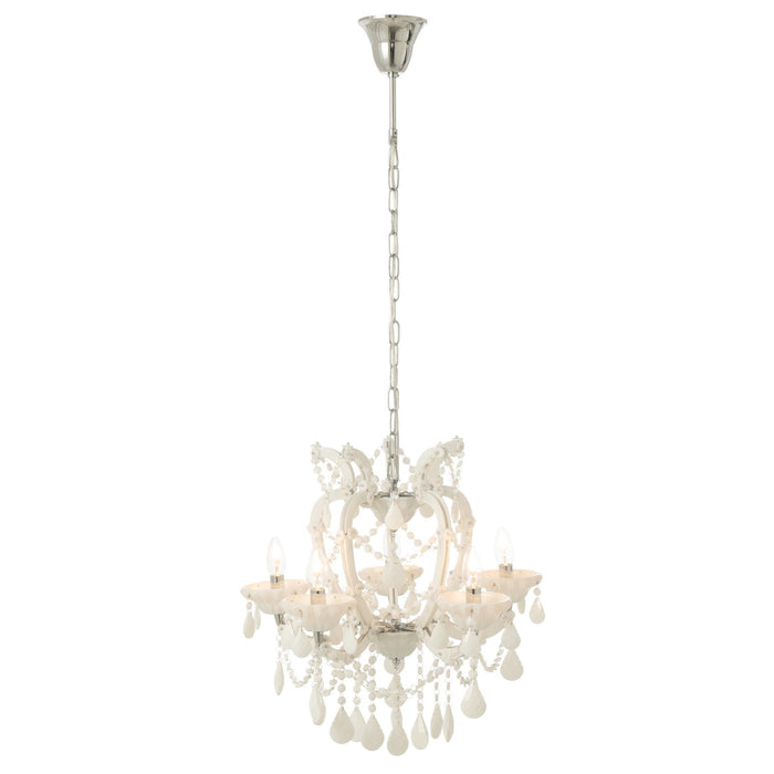 Hanglamp Wit Ijzer Antiek 53 cm 53x53x57 cm-Hanglampen-J-Line