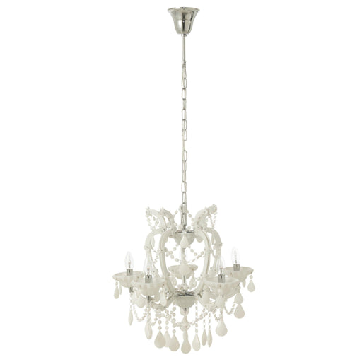 Hanglamp Wit Ijzer Antiek 53 cm 53x53x57 cm-Hanglampen-J-Line