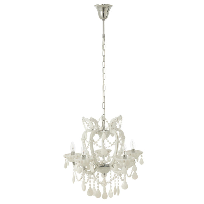 Hanglamp Wit Ijzer Antiek 53 cm 53x53x57 cm-Hanglampen-J-Line