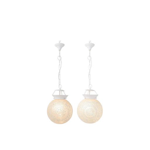 Hanglamp Wit Ijzer S 16 cm 16x16x75 cm-Hanglampen-J-Line