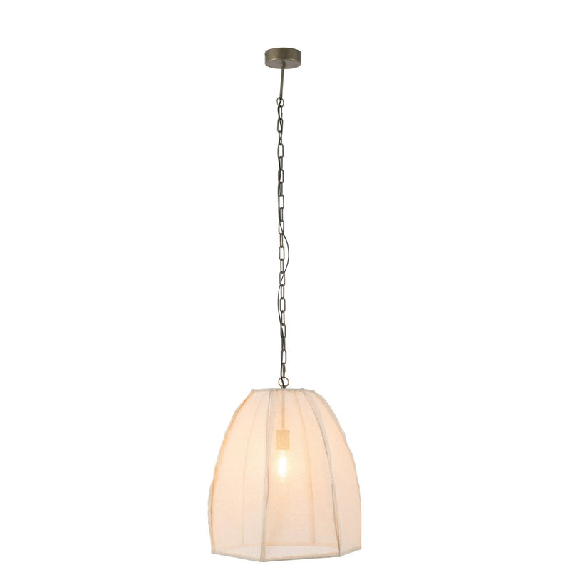 Hanglamp Wit Linnen S 42 cm 42x49x161 cm-Plafondlampen-J-Line