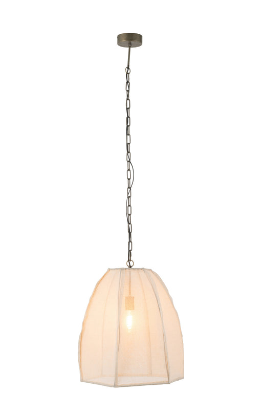 Hanglamp Wit Linnen S 42 cm-Hanglampen-J-Line
