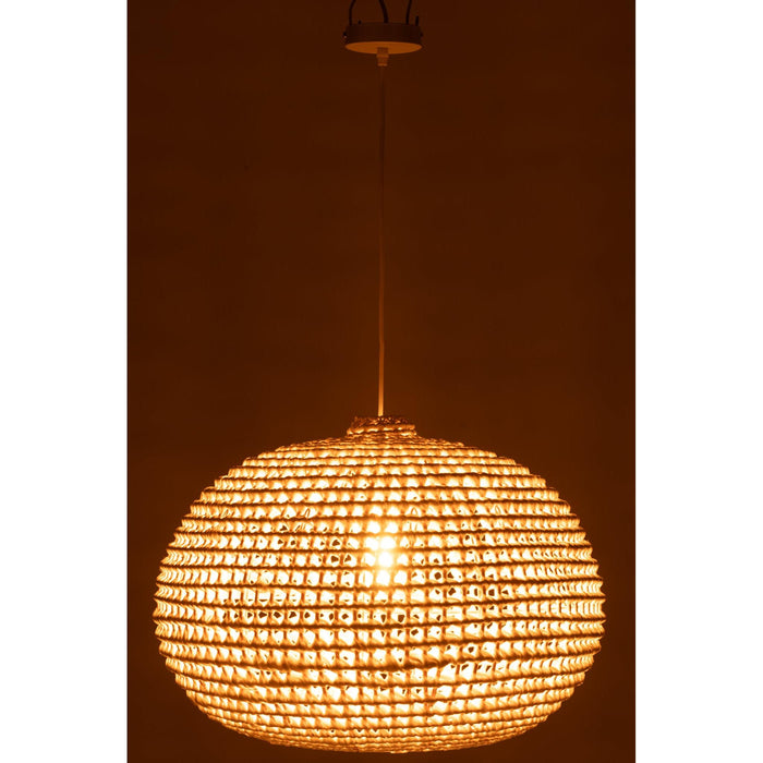 Hanglamp Wit Metaal Rond 60 cm-Tafellampen-J-Line