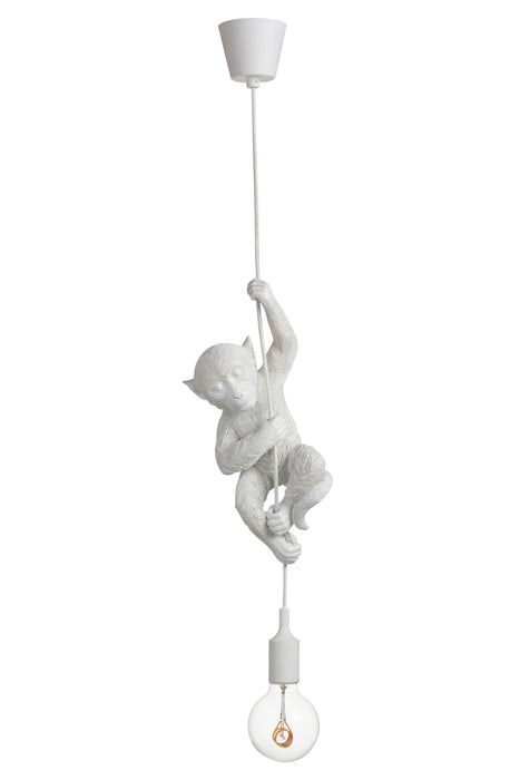 Hanglamp Wit Polykunsthars 12 cm 12.5x16.5x96 cm-Hanglampen-J-Line