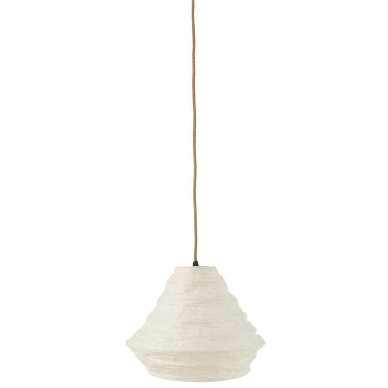 Hanglamp Wit Raffia 35 cm 35x35x28 cm-Hanglampen-J-Line