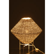 Hanglamp Wit Raffia L 40 cm 40x40x32 cm-Hanglampen-J-Line