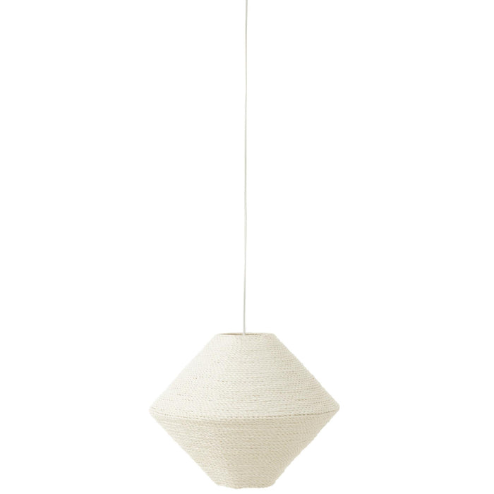 Hanglamp Wit Raffia L 40 cm-Hanglampen-J-Line