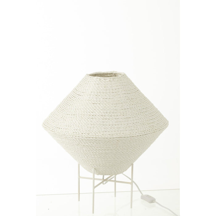 Hanglamp Wit Raffia L 40 cm-Tafellampen-J-Line