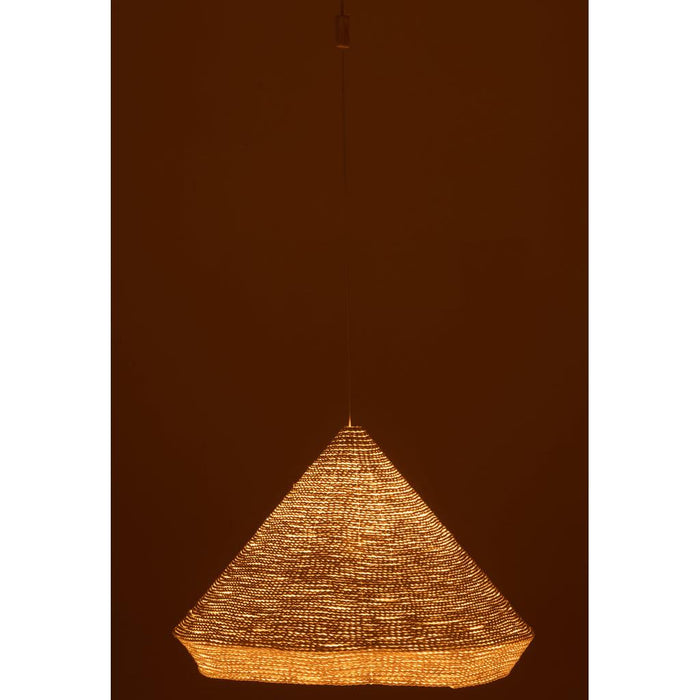 Hanglamp Wit Raffia L 65 cm-Hanglampen-J-Line