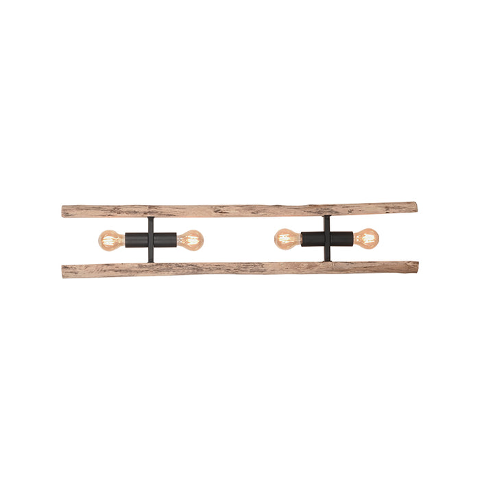 Hanglamp Woody Rechthoekige Hout Naturel 20x100x150 cm-Hanglampen-LABEL51