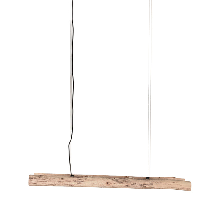 Hanglamp Woody Rechthoekige Hout Naturel 20x100x150 cm-Hanglampen-LABEL51