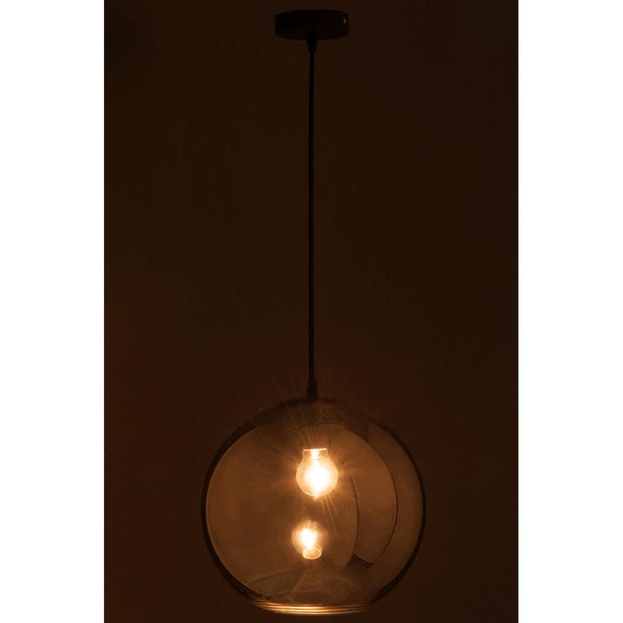 Hanglamp Zilver Glas L 30 cm-Hanglampen-J-Line