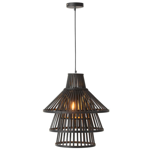 Hanglamp Zwart Bamboe L 42 cm 42x42x168 cm-Hanglampen-J-Line