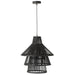Hanglamp Zwart Bamboe L 42 cm 42x42x168 cm-Hanglampen-J-Line
